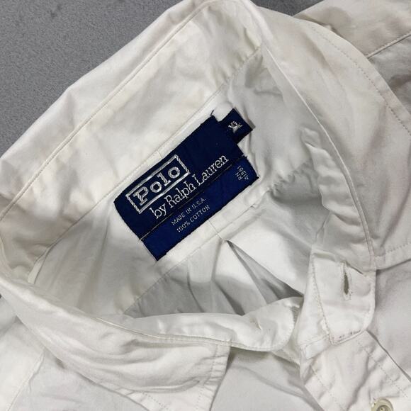 Polo‎ Ralph Lauren Shirt Men 16.5 34/35 White Button Down Oxford USA Preppy - Picture 3 of 8